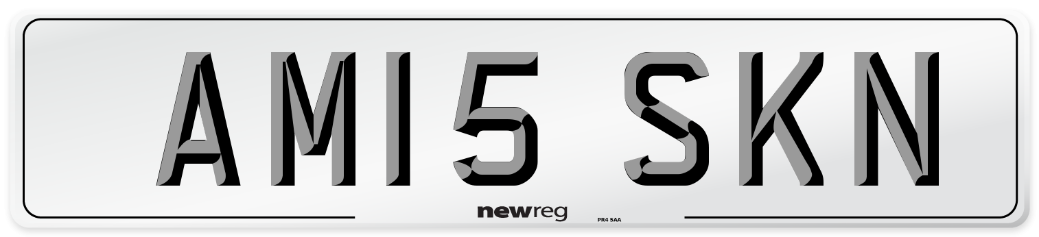 AM15 SKN Number Plate from New Reg